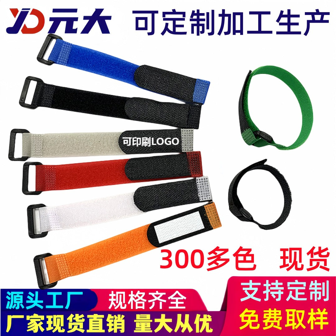 Spot Reverse Buckle Velcro Straps Colorfulful Nylon Self-Adhesive Drone Straps Luggage Tent Data Cable Hook and Loop Straps - image 1