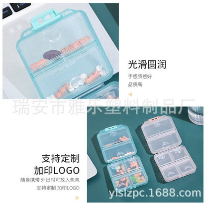 Portable medicine box travel medicine packaging box random sealed storage box packaging mini compartment sealed box - image 3