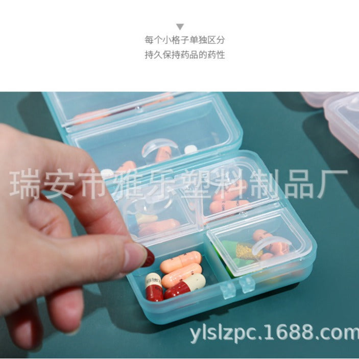 Portable medicine box travel medicine packaging box random sealed storage box packaging mini compartment sealed box - image 4