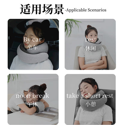 Cross-Border Trade Memory Foam U-Shaped Pillow Neck Pillow Office Nap Travel Airplane Pillow Portable U-Shaped Neck Pillow - image 2