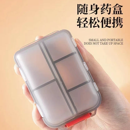 Cross-border double-layer small medicine box portable pill sub-box 10-compartment sealed medicine travel storage box wholesale - image 2