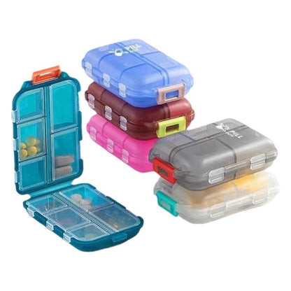 Cross-border double-layer small medicine box portable pill sub-box 10-compartment sealed medicine travel storage box wholesale - image 5