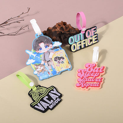 Customized Pvc Luggage Tags, Anti-Lost Soft Rubber Luggage Identification Tags, Cartoon Plastic Airline Checked Luggage Tags - image 3