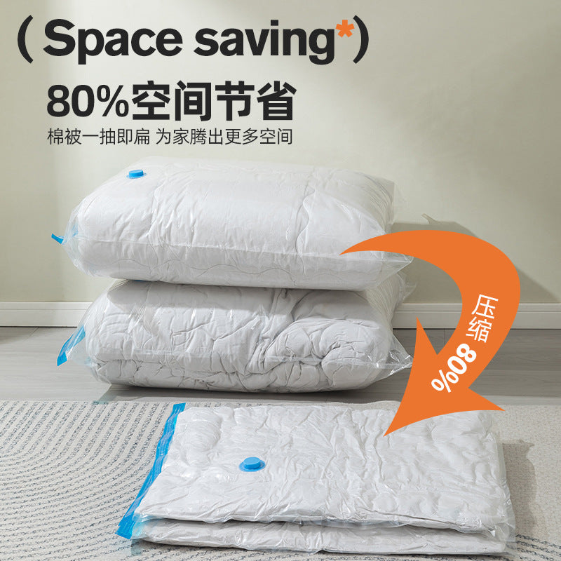 Thickened Transparent Blue Edge Vacuum Compression Bag Storage Bag Travel Clothing Storage and Organization down Jacket Quilt Storage Bag - image 2