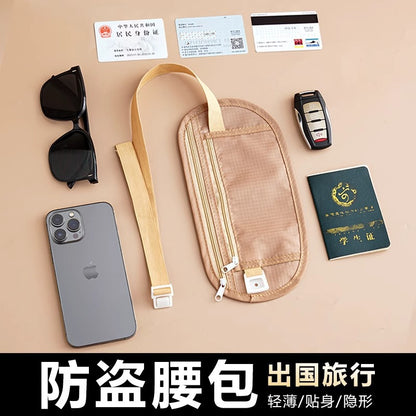 Anti-theft bag close-fitting waist bag multi-functional outdoor running travel compact portable carry-on bag waterproof messenger bag - image 1