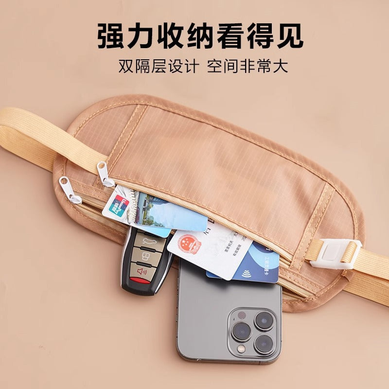 Anti-theft bag close-fitting waist bag multi-functional outdoor running travel compact portable carry-on bag waterproof messenger bag - image 3