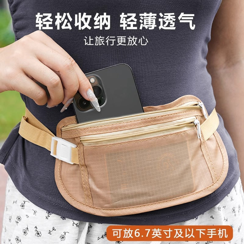 Anti-theft bag close-fitting waist bag multi-functional outdoor running travel compact portable carry-on bag waterproof messenger bag - image 4