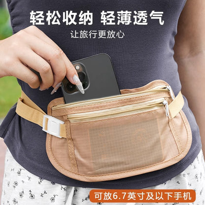 Anti-theft bag close-fitting waist bag multi-functional outdoor running travel compact portable carry-on bag waterproof messenger bag - image 4