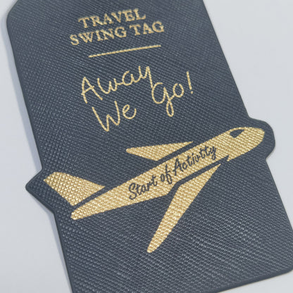 Wholesale supply of aircraft imitation leather luggage tag men's and women's suitcases tags check business cards package pendants boarding passes - image 4