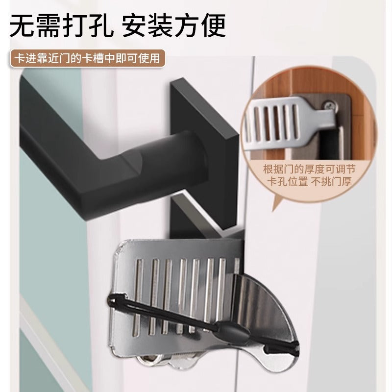 Door blocker portable door stop top door anti-collision door door stopper anti-theft hotel travel safety living alone body guard - image 3