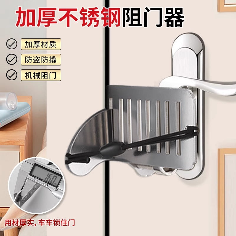 Door blocker portable door stop top door anti-collision door door stopper anti-theft hotel travel safety living alone body guard - image 4