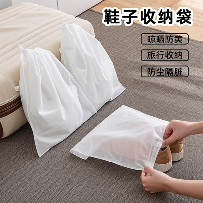 Shoes Storage Bag Disposable Non-woven Travel Shoes Bag Cover Yellow Anti-sun Small White Shoes Thickened Dust-proof Dirty Washing Shoes - image 1