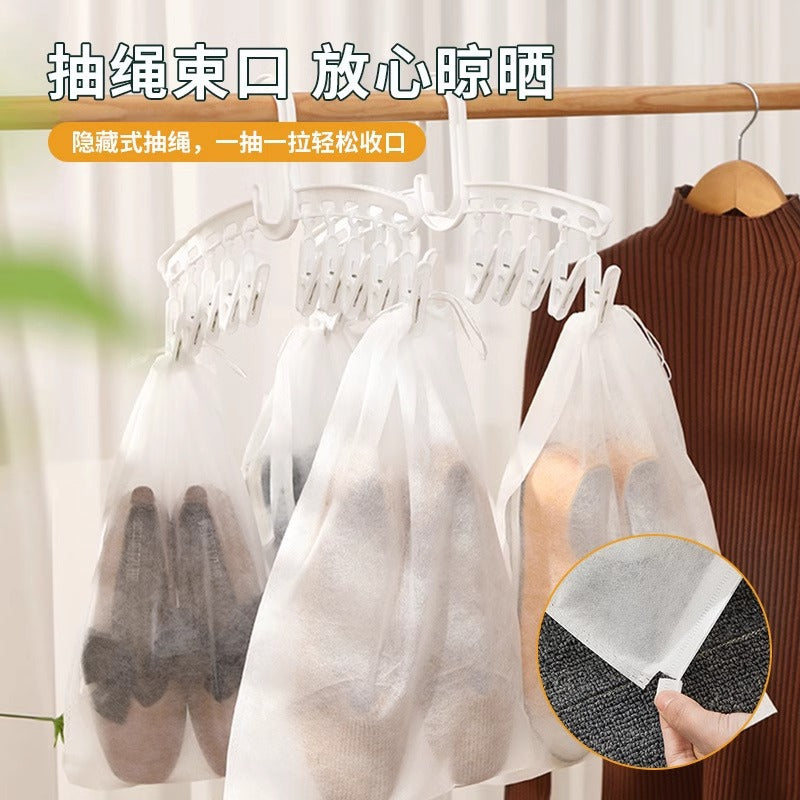 Shoes Storage Bag Disposable Non-woven Travel Shoes Bag Cover Yellow Anti-sun Small White Shoes Thickened Dust-proof Dirty Washing Shoes - image 2