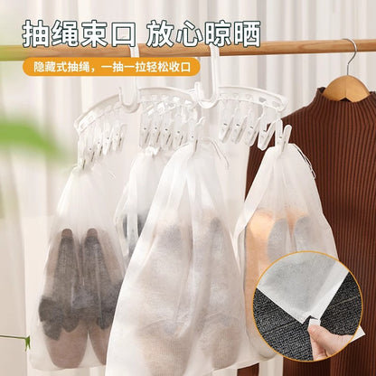 Shoes Storage Bag Disposable Non-woven Travel Shoes Bag Cover Yellow Anti-sun Small White Shoes Thickened Dust-proof Dirty Washing Shoes - image 2