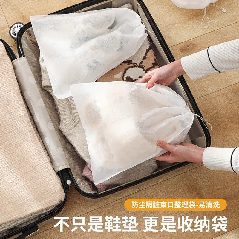 Shoes Storage Bag Disposable Non-woven Travel Shoes Bag Cover Yellow Anti-sun Small White Shoes Thickened Dust-proof Dirty Washing Shoes - image 3