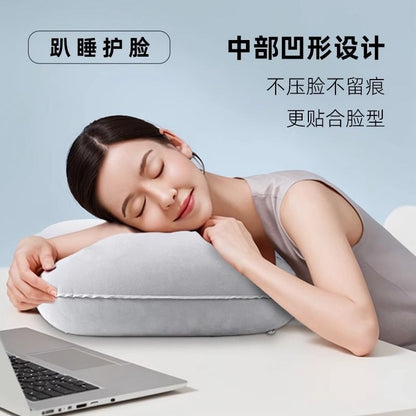 Pressing Inflatable Pillow Pillow Portable Adult Outdoor Travel Pillow Waist Pillow Neck Pillow Inflatable Square Pillow Nap - image 2