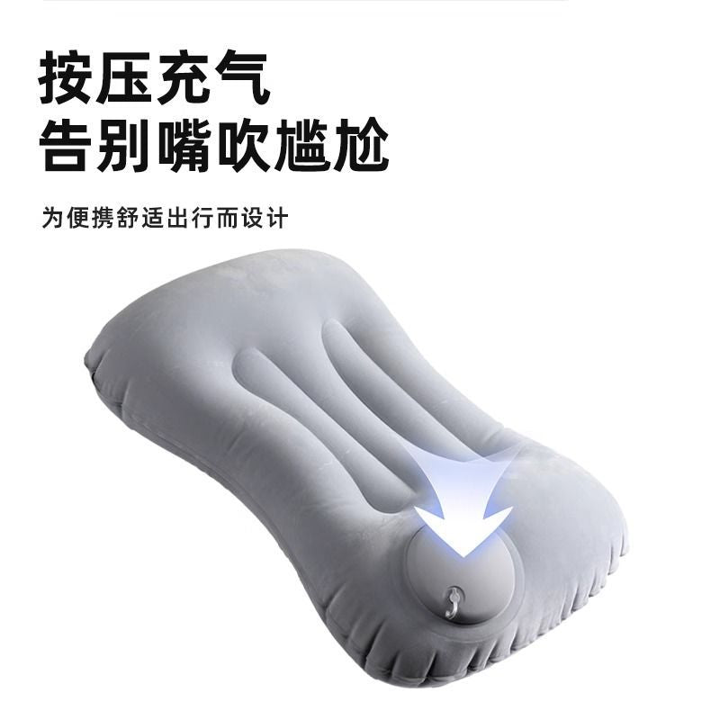 Pressing Inflatable Pillow Pillow Portable Adult Outdoor Travel Pillow Waist Pillow Neck Pillow Inflatable Square Pillow Nap - image 3