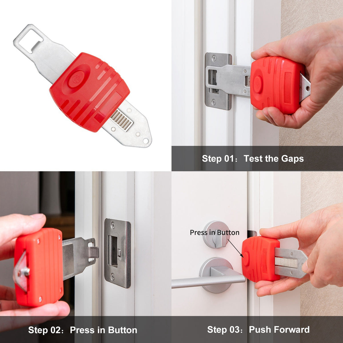 Portable Anti-Theft Door Stopper Travel Hotel Safety Door Buckle Home Door Stop Anti-Breakage Living Alone Top Door Card Lock - image 3