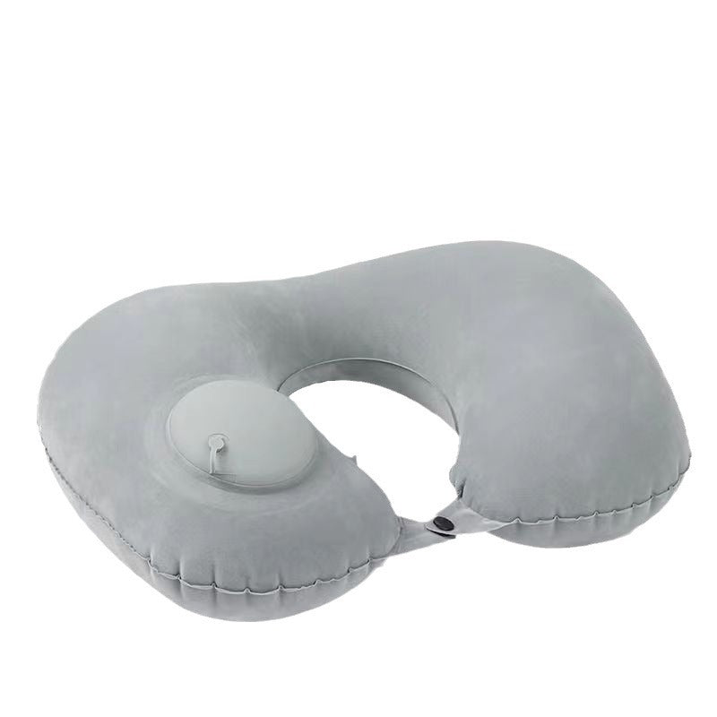 U-shaped pillow pressing inflatable pillow portable aircraft neck pillow neck travel artifact U-shaped pillow travel pillow summer ~ ~ - image 5