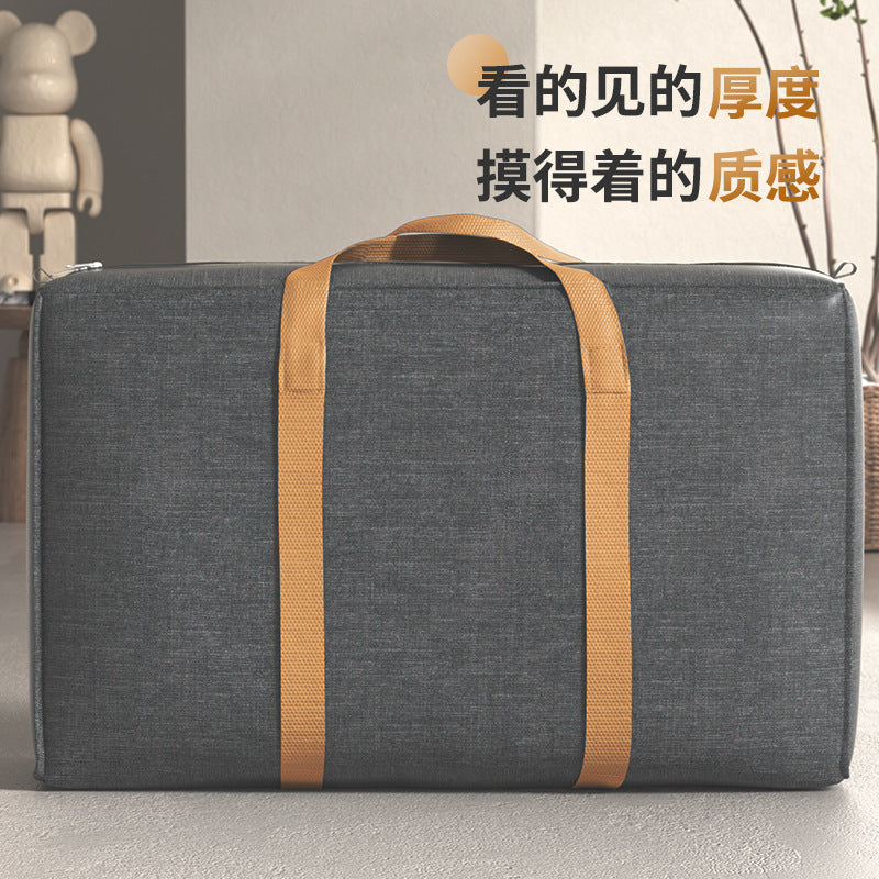 Large capacity gray cationic moving bag clothes quilt sundries storage bag dormitory travel luggage bag wholesale - image 3