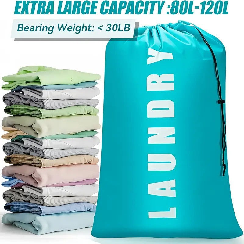 Cross-Border Storage Laundry Bag Waterproof Oxford Cloth Portable Travel Storage Bag Moving Drawstring Drawstring Dirty Clothes Bag - image 3