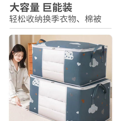 Cross-border Clothes Storage Bag Bedroom Clothes Quilt Storage Fabric Packing Bag Moving Household Supplies - image 3