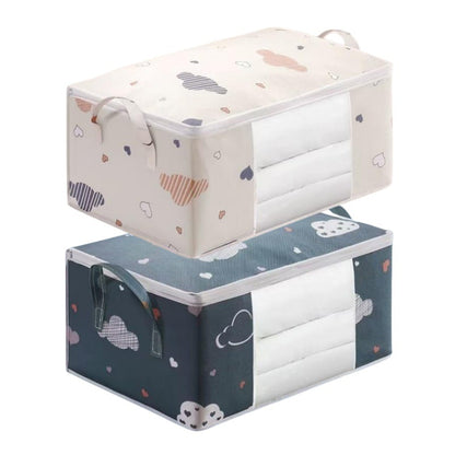 Cross-border Clothes Storage Bag Bedroom Clothes Quilt Storage Fabric Packing Bag Moving Household Supplies - image 5