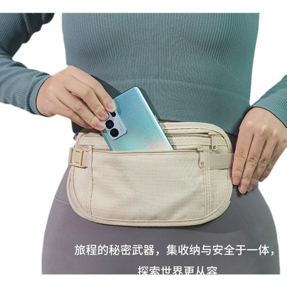 Wholesale Anti-Theft Waist Bag for Travel Abroad, Sports, Europe, Men and Women, Invisible Thin Passport Bag, Anti-Theft Wallet - image 5