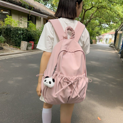 Cute Girl's Fresh Schoolbag Women's Ins Campus Junior High School Girl's Senior high school College Student Backpack Travel Backpack - image 2
