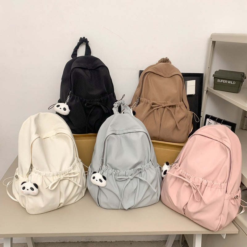 Cute Girl's Fresh Schoolbag Women's Ins Campus Junior High School Girl's Senior high school College Student Backpack Travel Backpack - image 4