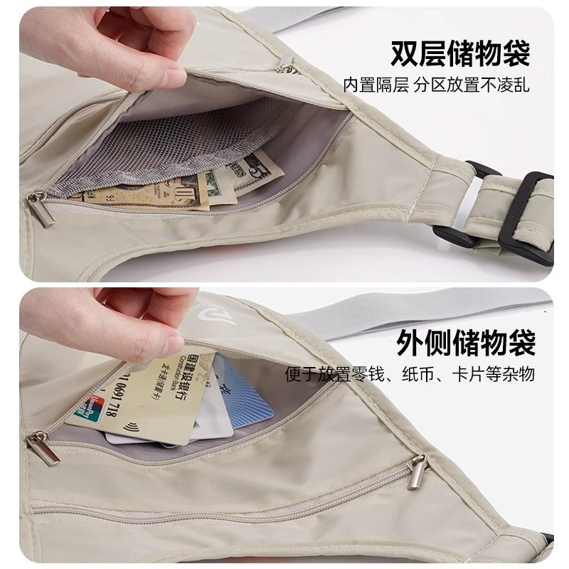 Anti-theft waist bag close-fitting overseas travel European documents wallet invisible carry-on underarm anti-theft crossbody bag - image 2