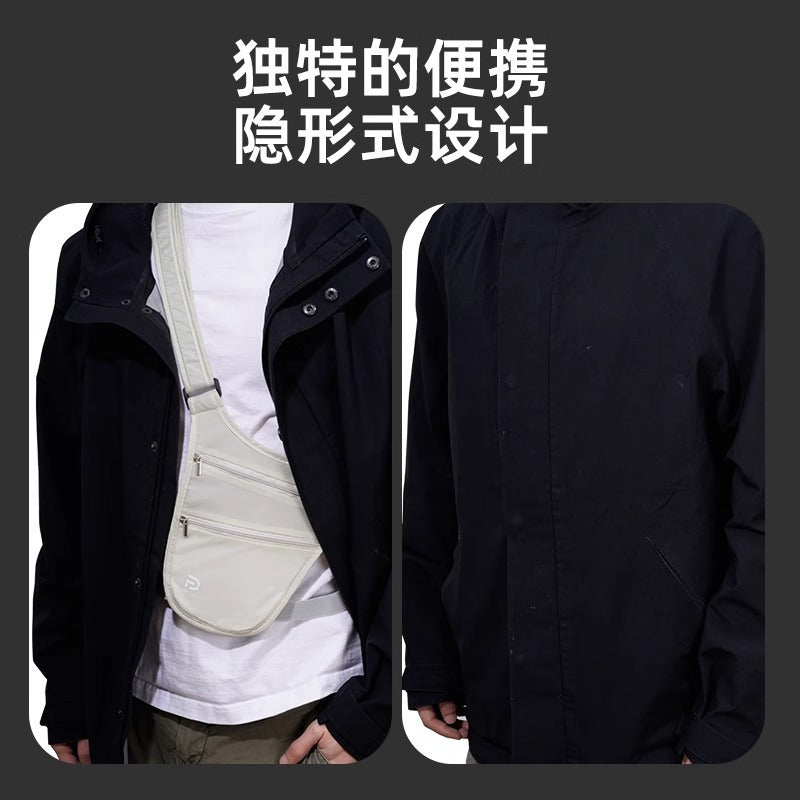 Anti-theft waist bag close-fitting overseas travel European documents wallet invisible carry-on underarm anti-theft crossbody bag - image 4
