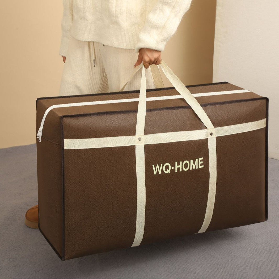 Solid color reinforced luggage storage bag large capacity moving bag moving bag clothes quilt storage bag - image 1