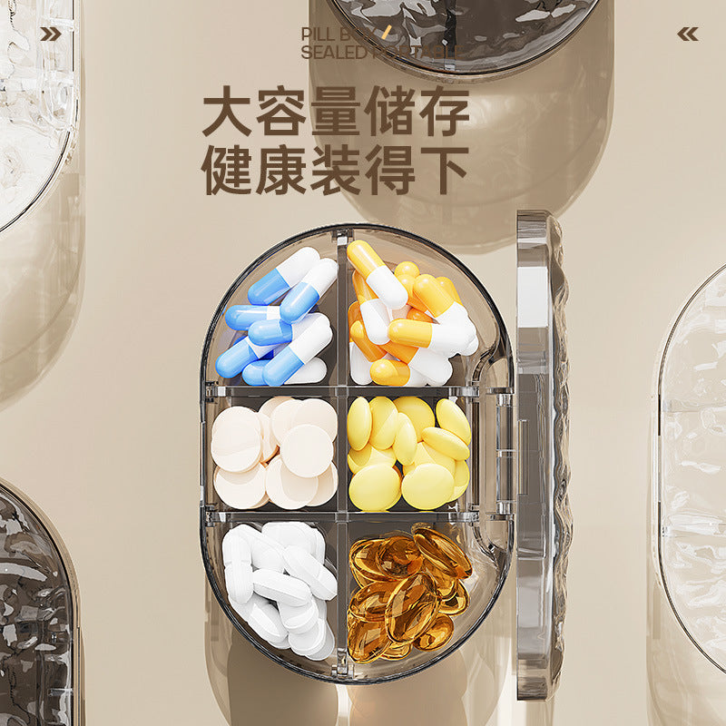 ZT1266 Glacier Pattern Pill Box Household Portable Sub-packing Pill Box Travel Pill Mini Sealed Sub-packing Storage Box - image 2