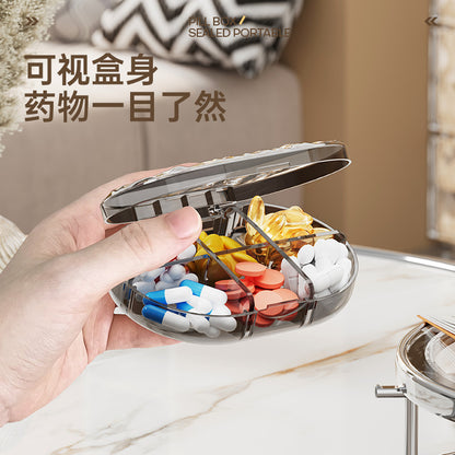 ZT1266 Glacier Pattern Pill Box Household Portable Sub-packing Pill Box Travel Pill Mini Sealed Sub-packing Storage Box - image 4