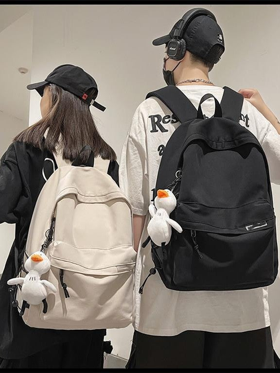 Backpack Men's Simple Large Capacity Travel Backpack Women's Casual Japanese Junior High School Students Senior high school College Students Schoolbag for Men - image 1
