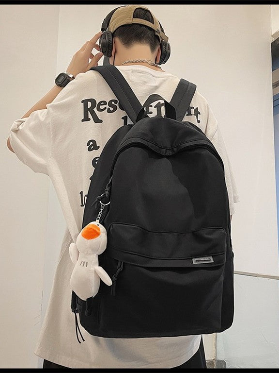 Backpack Men's Simple Large Capacity Travel Backpack Women's Casual Japanese Junior High School Students Senior high school College Students Schoolbag for Men - image 3