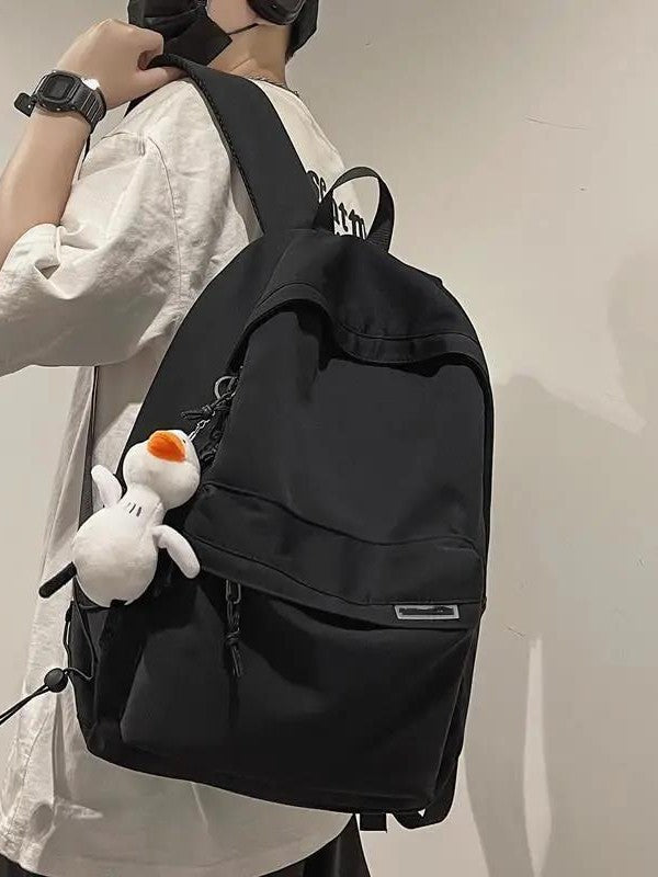 Backpack Men's Simple Large Capacity Travel Backpack Women's Casual Japanese Junior High School Students Senior high school College Students Schoolbag for Men - image 4