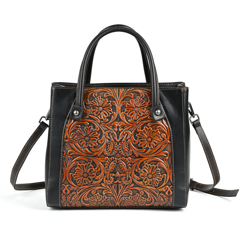 Full-Grain Leather Travel Tote Bag