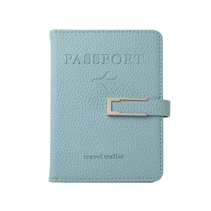 Cross-border in stock luggage tag and passbook holder notepad suit pu leather thickened handbag tag passbook set wholesale - image 5