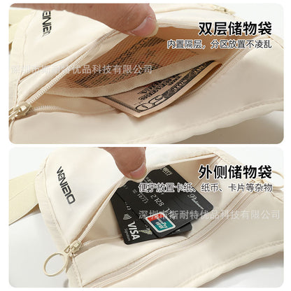 Travel Anti-theft Waist Bag Passport Certificate Wallet Body-fit Invisible Anti-theft Bag European Travel Abroad Crossbody Bag - image 3