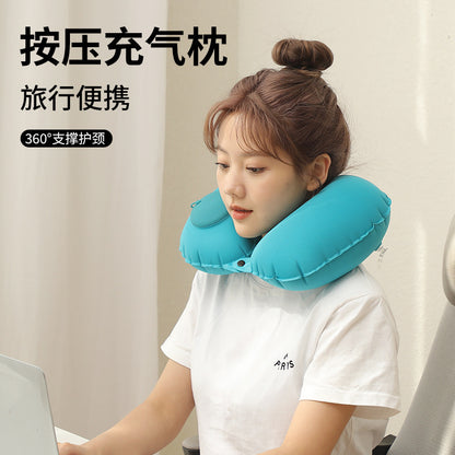 Inflatable Pillow, Portable Neck Pillow, Inflatable U-Shaped Pillow, Travel Neck Pillow, U-Shaped Neck Pillow, Outdoor Travel Airplane Pillow Wholesale - image 2