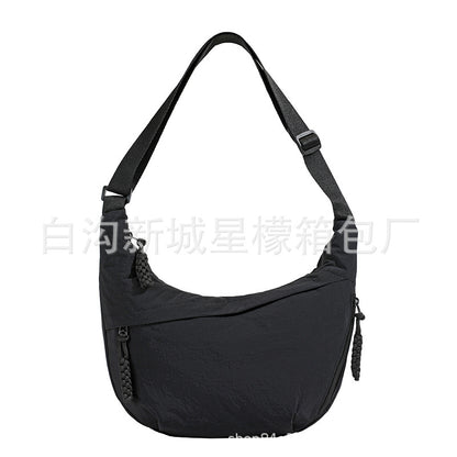 Fashion Cloth Bag Shoulder Bag Female Student 2025 New Casual Tote Bag Large Capacity Class Travel Dumpling Bag - image 5