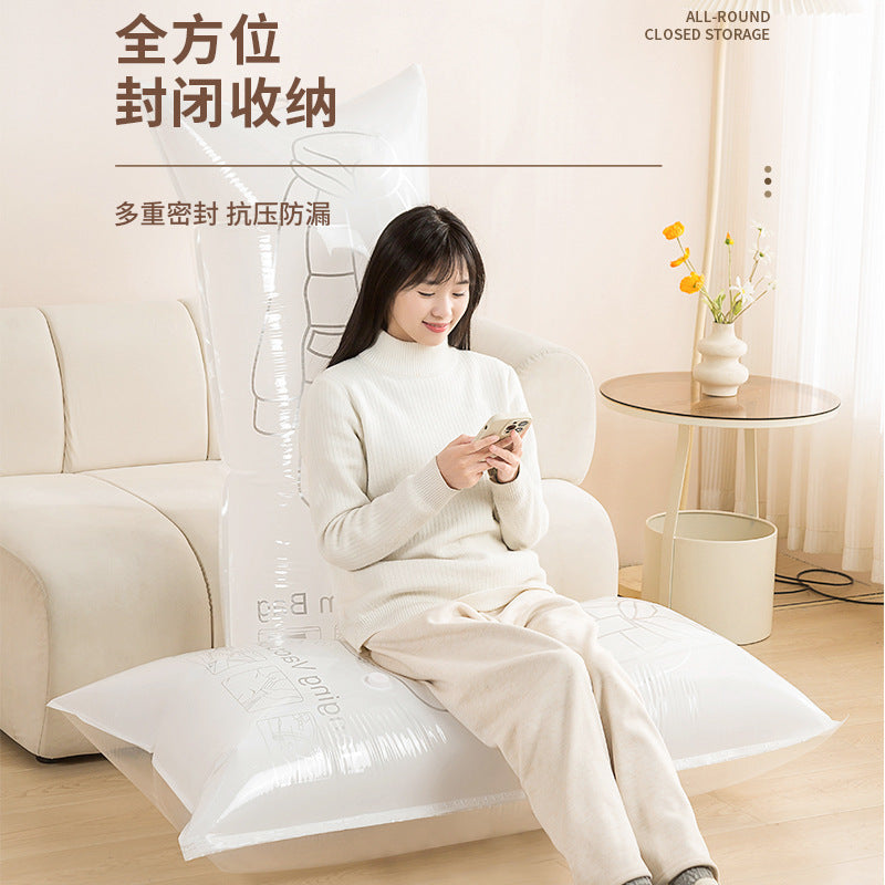Factory direct wardrobe hook vacuum compression bag down jacket sweater coat compression bag dust-proof moisture-proof storage - image 2