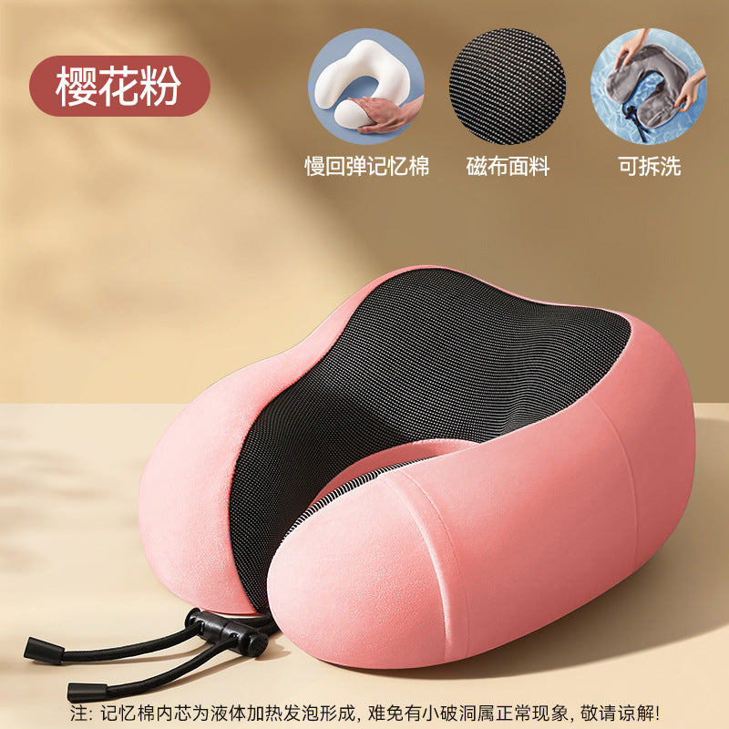 Memory Foam U-Shaped Pillow, Travel Airplane Pillow, Removable and Washable Neck Pillow, Nap Pillow for Home, Portable Neck Pillow, Removable and Washable - image 2