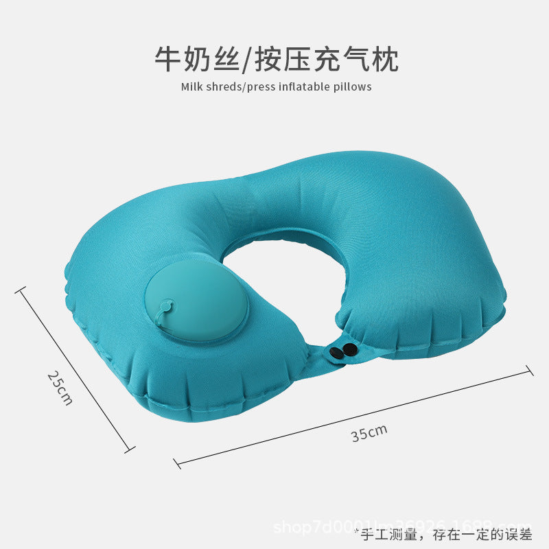 Inflatable Pillow Pressing Inflatable Portable U-shaped Pillow Neck Pillow TPU Neck Pillow for Travel and Travel - image 3