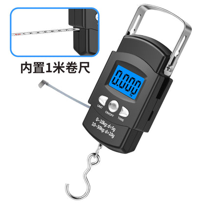 50kg portable electronic scale with tape measure rechargeable portable portable scale hanging scale express scale luggage scale fishing scale - image 5