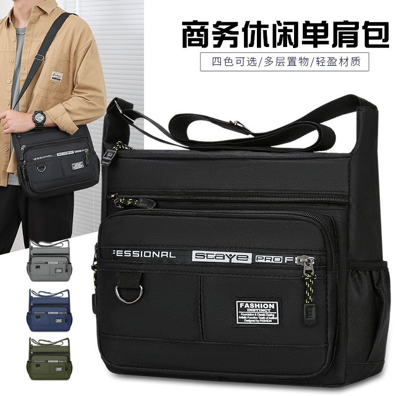 Foreign Trade Casual Messenger Bag for Men 2026 New Model Sports Large Capacity Letter Shoulder Bag Outdoor Travel Crossbody Backpack - image 1