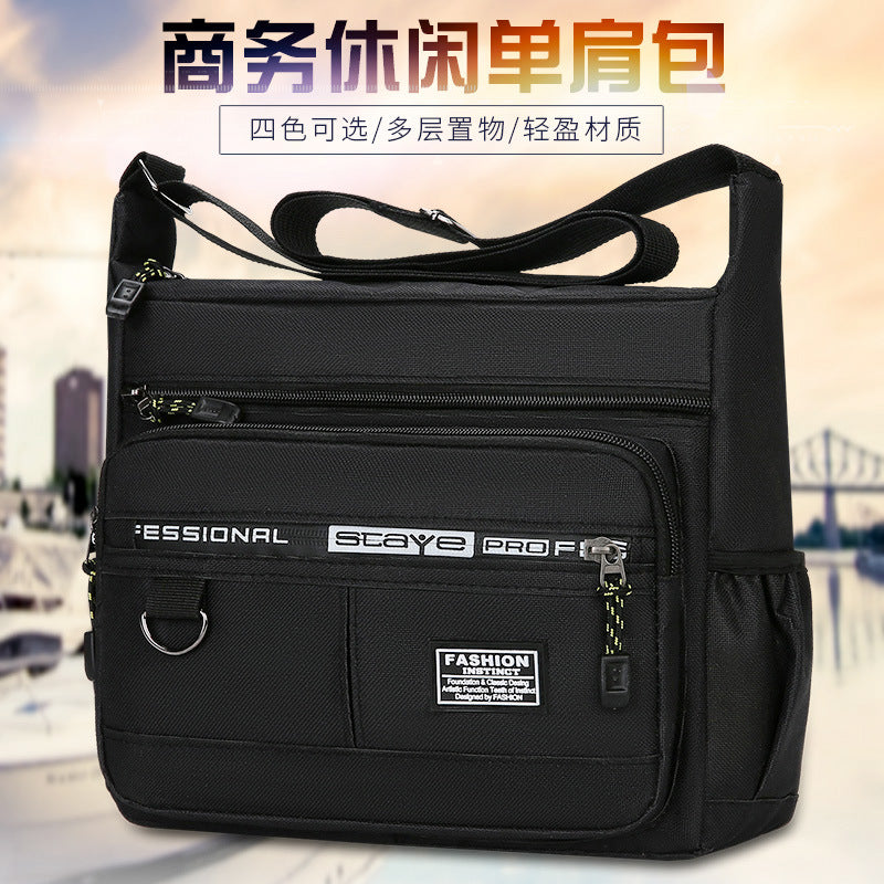 Foreign Trade Casual Messenger Bag for Men 2026 New Model Sports Large Capacity Letter Shoulder Bag Outdoor Travel Crossbody Backpack - image 2