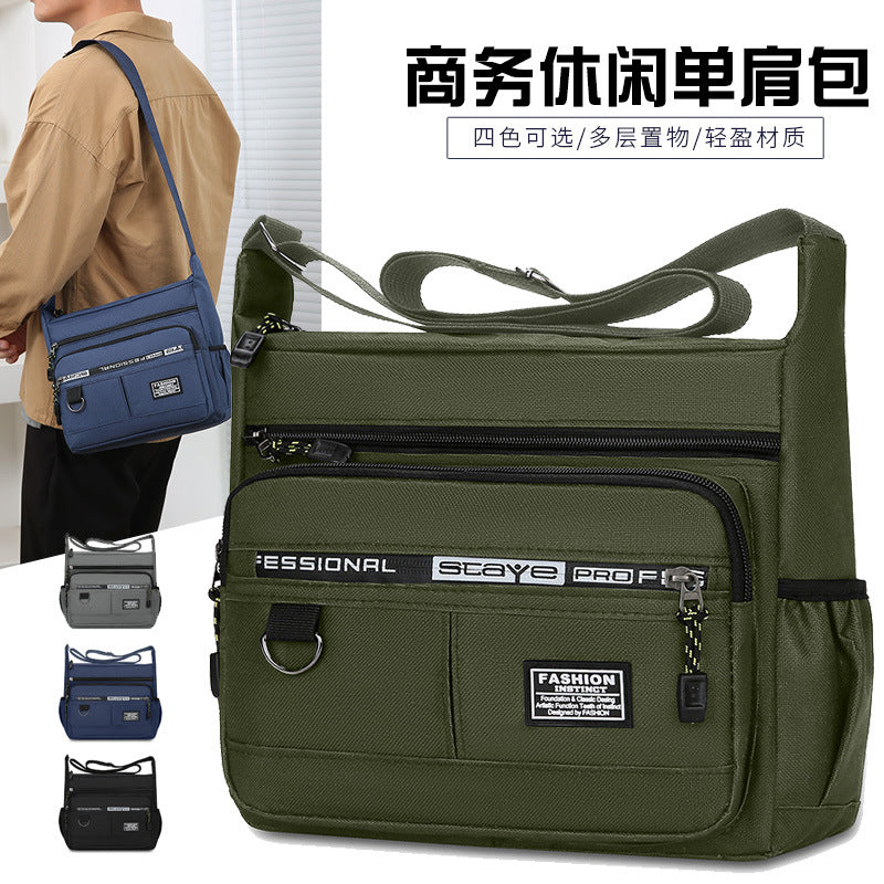 Foreign Trade Casual Messenger Bag for Men 2026 New Model Sports Large Capacity Letter Shoulder Bag Outdoor Travel Crossbody Backpack - image 3